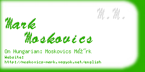 mark moskovics business card